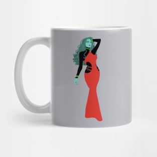 Teal Alien Woman 02 Mug